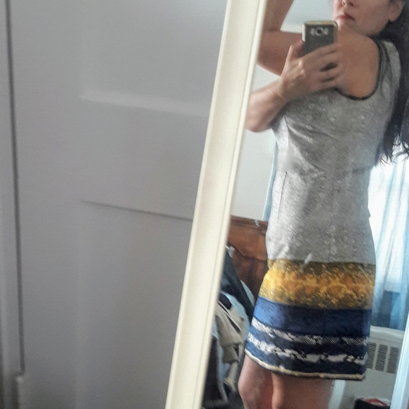 KENNETH COLE DRESS SIZE 8 SERPENT PRINT , YELLOW - Picture 6 of 6